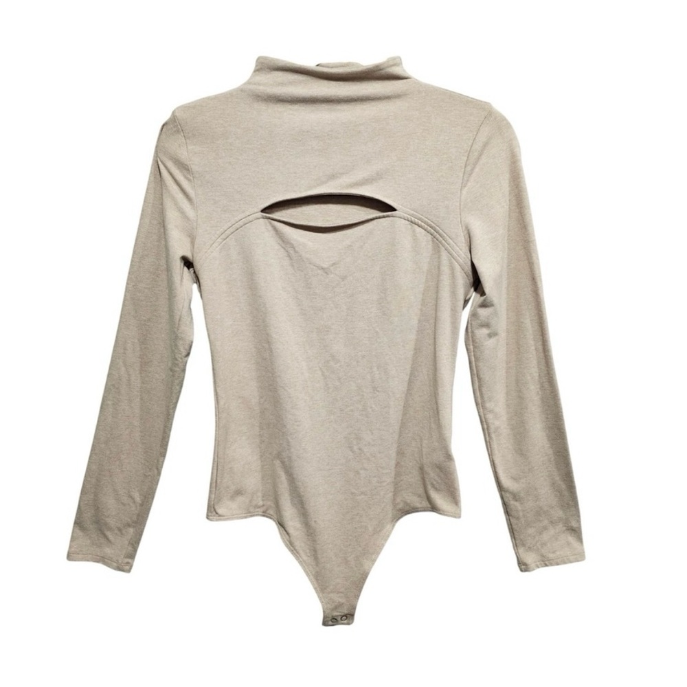 Express Beige Cut-Out Bodysuit - Picture 4 of 8